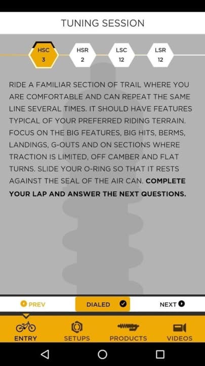   A familiar, varied trail should be chosen as a test lap.