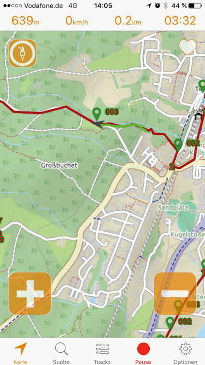   Die Gratis-Navigation ist komplett tonlos. Um keinen Abzweig zu verpassen, muss der Bildschirm also an bleiben. 