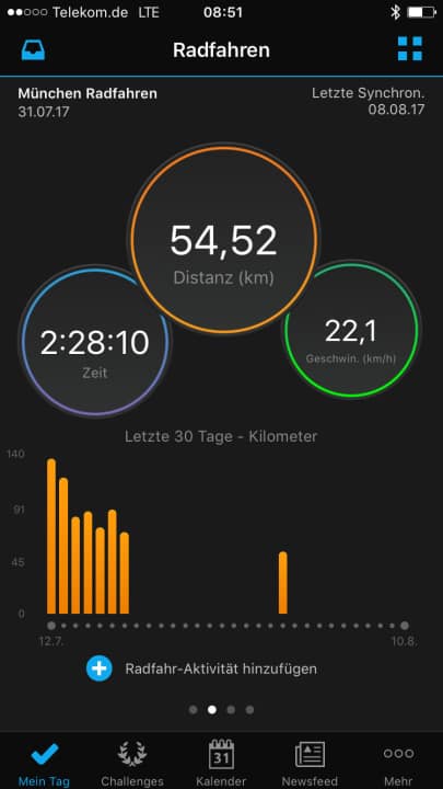   You can manage your activities in the Garmin Connect app. However, if you work with GPS tracks, you have to do this via Basecamp or the web version of Garmin Connect.