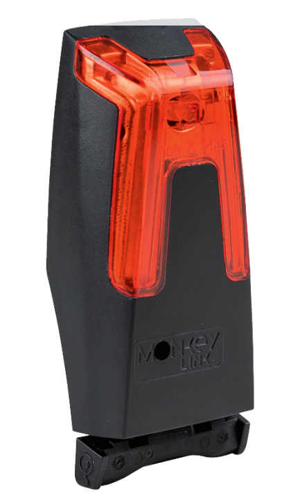 Monkey Link ML-Light Rear: Keine Schönheit, aber über Magnethalterungen an verschiedenen Positionen am Bike anbringbar.