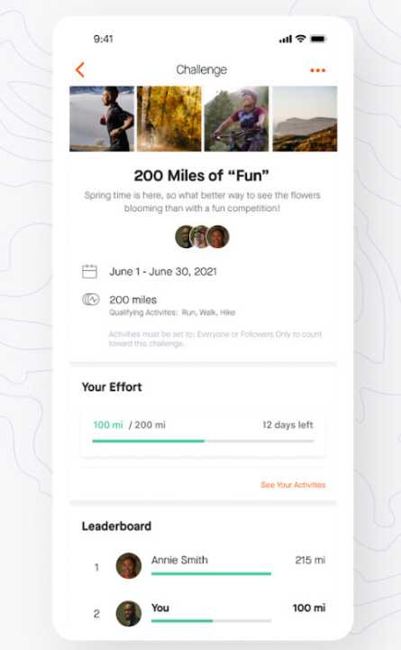   Compete with your best mates when collecting kilometres or on a specific route: With the new Strava function, Premium members can also create Group Challenges and invite friends.