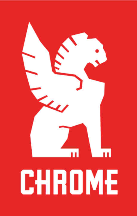 The Chrome Industries logo is also emblazoned on the eye-catching strap fasteners of the bags.