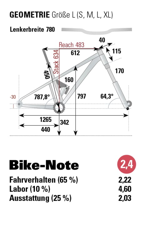Geometrie & Bike-Note Giant Reign 1 V2