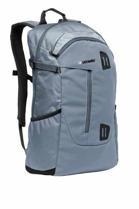 The range also includes various rucksacks that incorporate the patented eXomesh wire cage system, which is invisible to thieves. The picture shows the VentureSafe 25L for 109.99 euros.