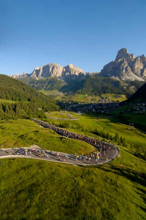   Typical Dolomites: green forests, grey rock
