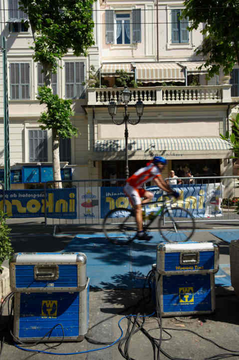   A simple beep when crossing the transponder mat instead of a round of applause under palm trees for the men's team 