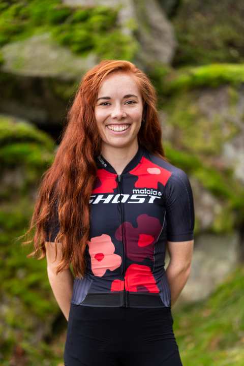 The new cross-country rider at Ghost Factory Racing 2023: Scotland's Isla Short. | Copyright: Attention Builders