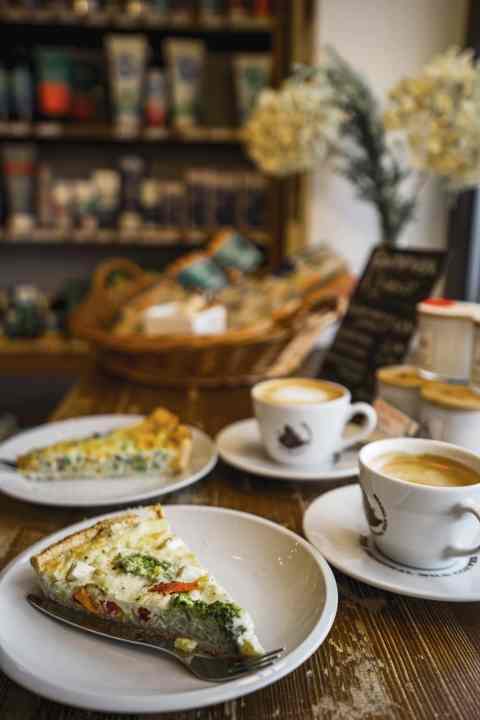 Fine break: Delicious quiches in the Möller health food shop