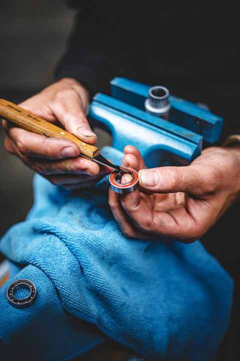 Yanick Gyger also has a steady hand for precision work. 