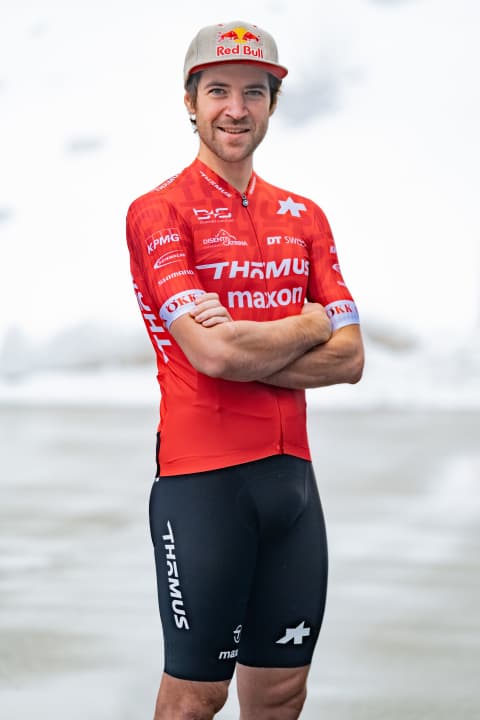 Lars Forster in the new Thömus Maxon team jersey for 2023, provided by Assos.