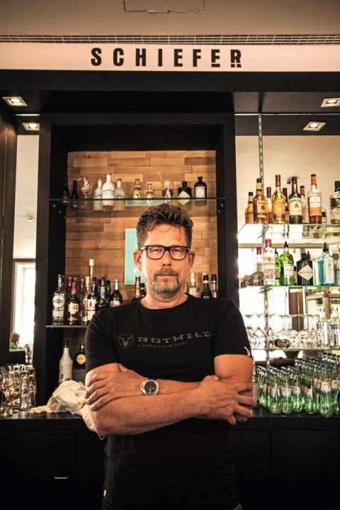 SCHIEFER: Currywurst instead of kale. It's not just in the kitchen that biking hotelier Alexander Scharf would like to give the Harz Mountains' dusty image a makeover. His favourite thing would be power sockets in the forest.