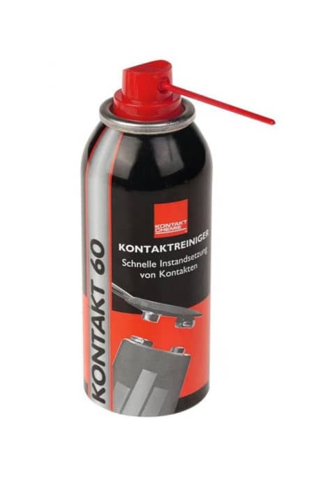   <a href="https://amzn.to/34R4fpA" target="_blank" rel="noopener noreferrer nofollow">KONTAKTSPRAY</a> *: Für alle Stellen, die Strom übertragen: Kontakte des Akkus und  derSteuereinheit. Verhindert Flugrost und Grünspanbildung.