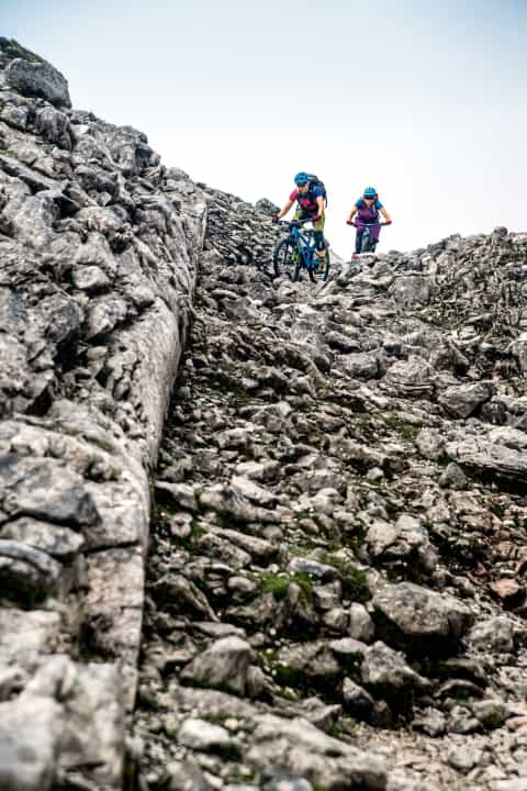   No time to take a deep breath. The challenging terrain requires strength and concentration.