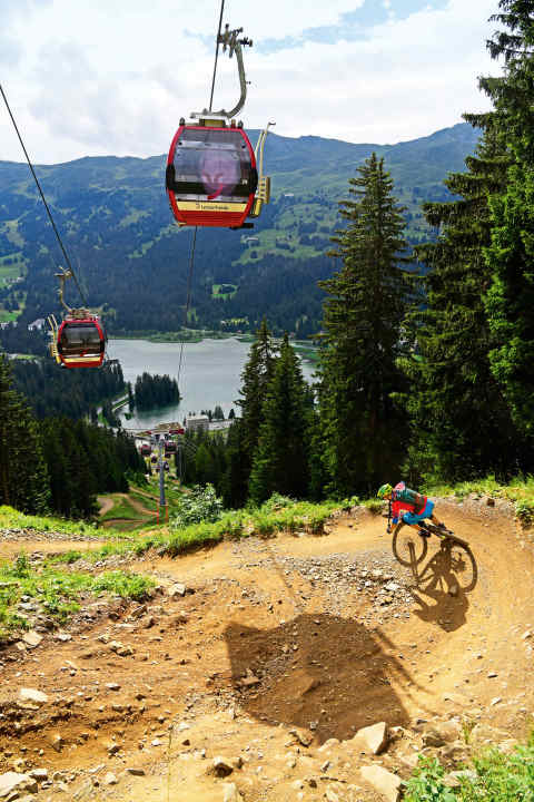   The Bikepark Lenzerheide is very popular with gravity fans thanks to its perfect trail facilities.