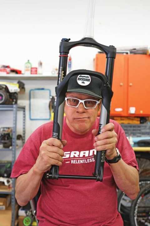   Testing forks is the main part of Herbold's professional life. All the more reason to hit the trails.