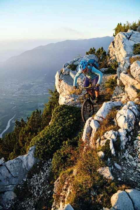   Wild single trails with a view, a good 1500 metres in altitude above the Valsugana.