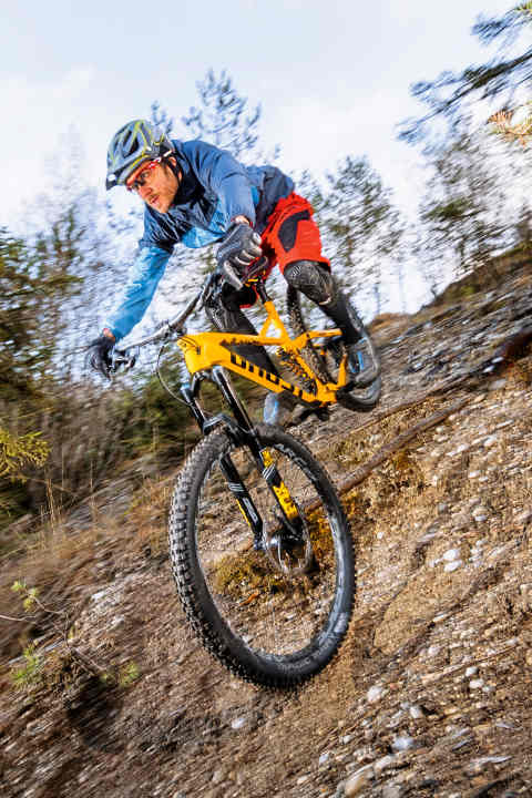   Peter Nilges on a test ride with the Cane Creek DB Coil Inline