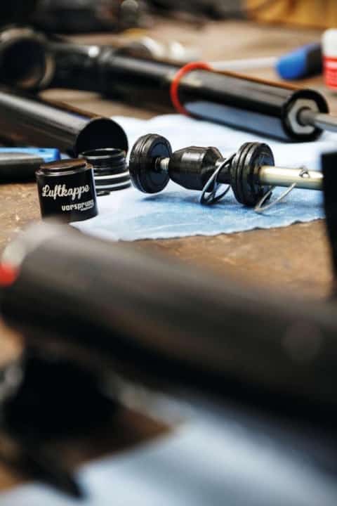   Installation requires complete disassembly of the fork, handling oils and many small parts.