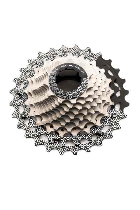 <a href="http://rotorbike.com/" target="_blank" rel="noopener noreferrer nofollow">Rotor</a> Uno road bike cassette The 11-speed cassette with 11-28 teeth and aluminium and steel sprocket bodies milled from solid material is probably the lightest cassette in the world.  Jury statement: At 135 grams, the Rotor Uno is extremely light for an 11-speed cassette. That alone earns it an award.
