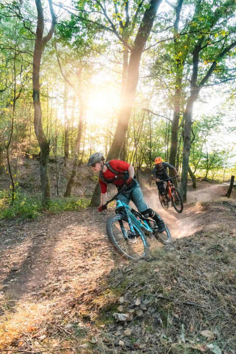   Abfahrerecke: Auf dem Flowtrail Ottweiler kann man sich nicht verfahren, dafür wunderbar austoben.