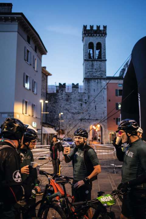 Riva del Garda on the morning of the BIKE Marathon.