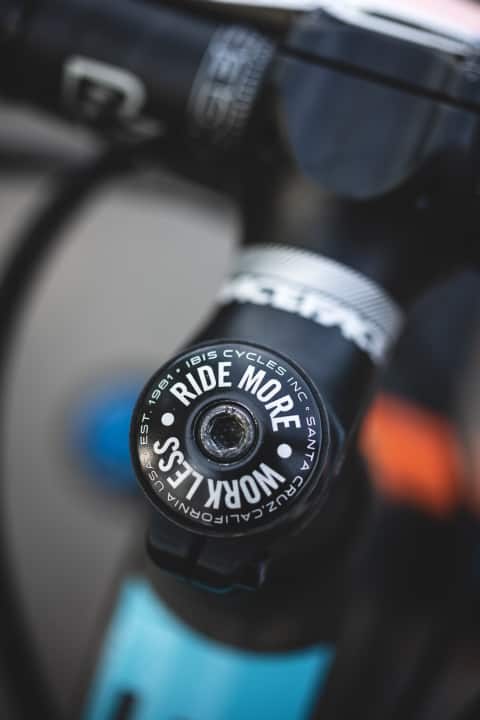 "Work less, ride more" - a difficult motto for a professional mountain biker.
