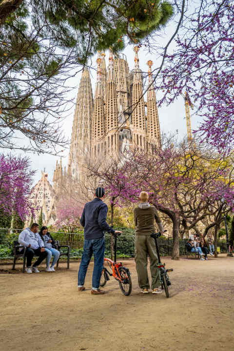 Unfinished, yet impressive: the Sagrada Familia cathedral designed by Antoni Gaudí. If you want to see it from the inside, you should definitely book tickets in advance.