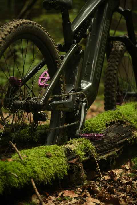 Top for the chassis: Without the cassette and rear derailleur, the unsprung mass on the rear wheel shrinks. This improves the response behaviour.