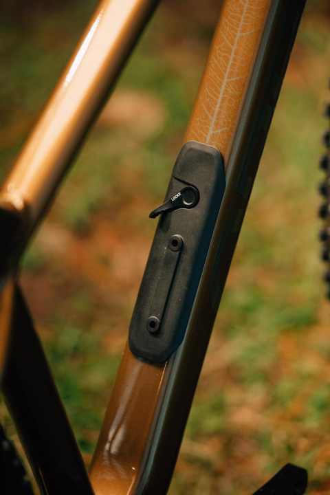A frame depot is a must in 2023 and is therefore also installed on the Orbea Laufey. A pump, spare inner tube and a muesli bar for a snack in between can be stowed away here.