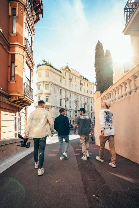 The Wibmer crew: In addition to his girlfriend, Fabio also has a film maker, photographer and manager living with him.