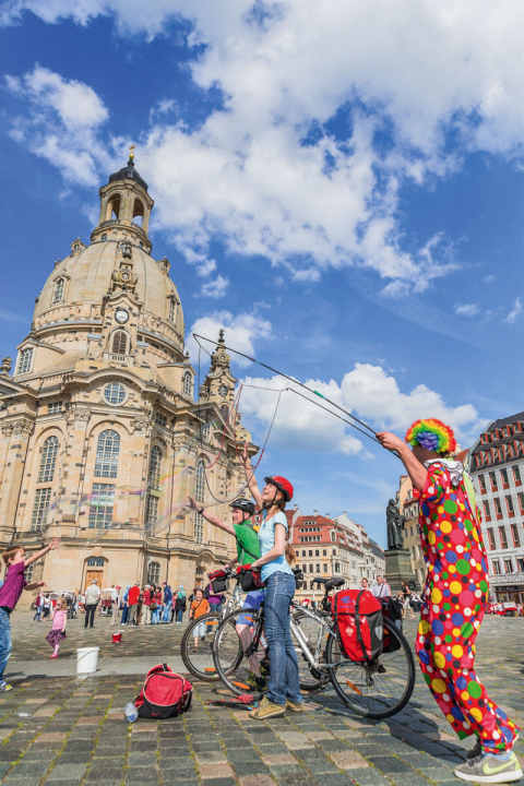 Neumarkt with a view of the Frauenkirche in Dresden