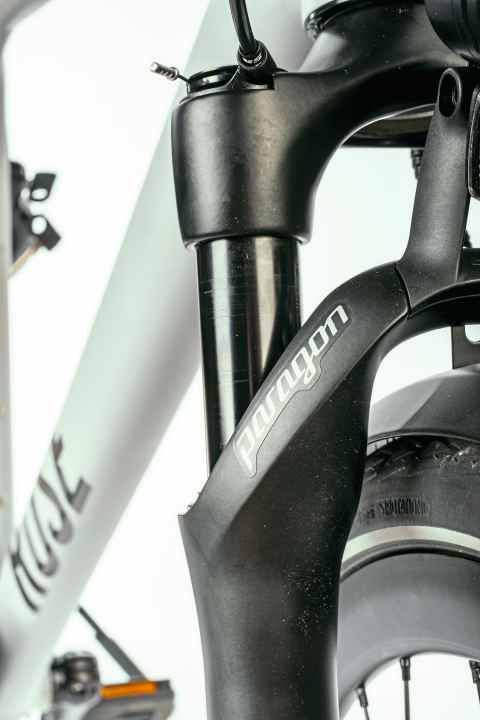 The Rose is the only bike in our cycle trail test group to have a suspension fork