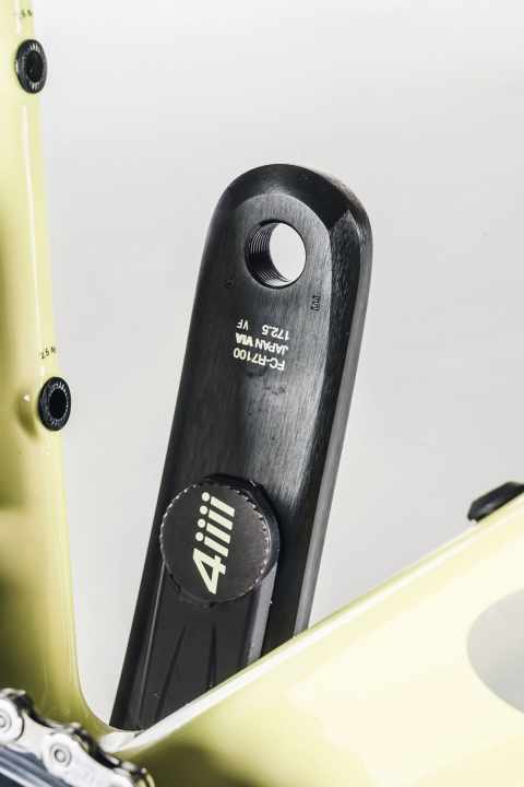 The Canyon is the only bike in the test field to be equipped with a power meter. The sensor from 4iiii is located on the left crank arm.