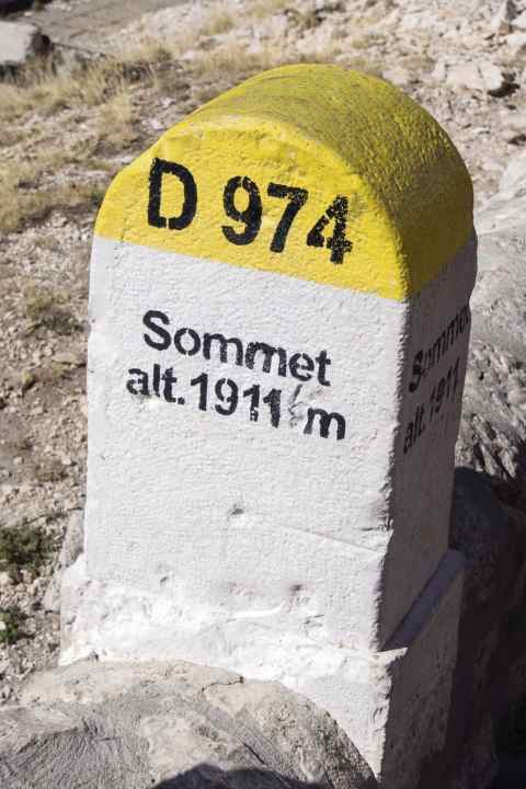 La pierre du sommet du Mont Ventoux