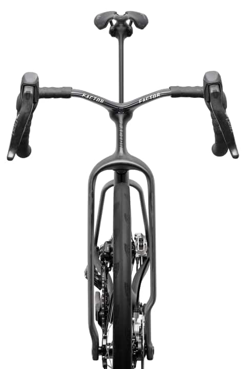 The front view clearly shows how streamlined the Factor is designed