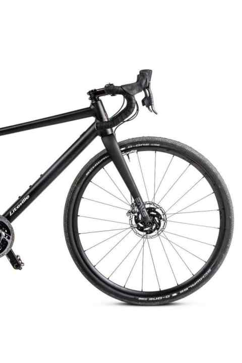 Das Liteville 4-One Gravelbike besitzt einen flachen Lenkwinkel von 70 Grad.