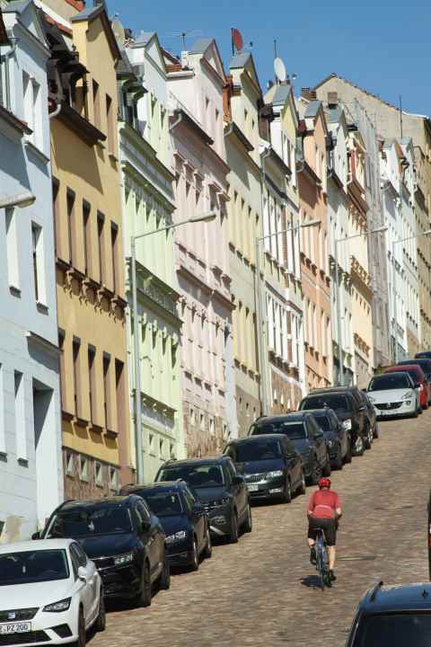 Comme le toit d'une maison - Le mur escarpé de Meerane a déjà appris à craindre les coureurs du Tour de la Paix
