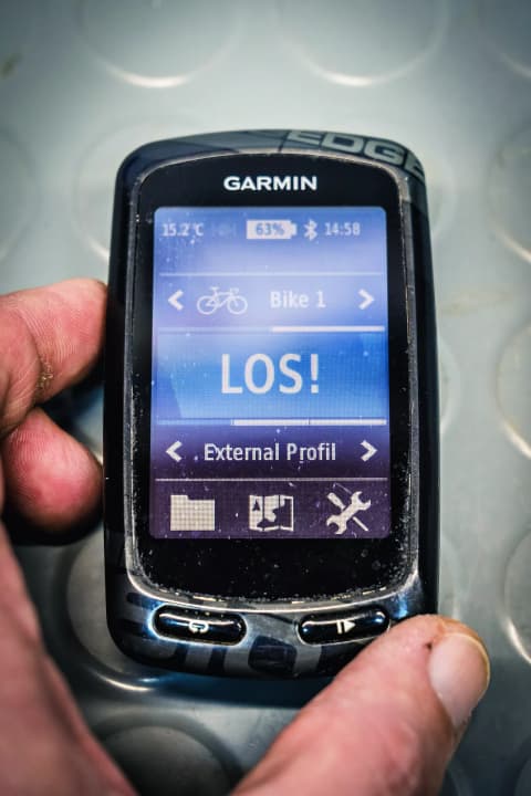 Unser Elektronik-Patient: ein Garmin Edge 810, seit 2013 im Einsatz.