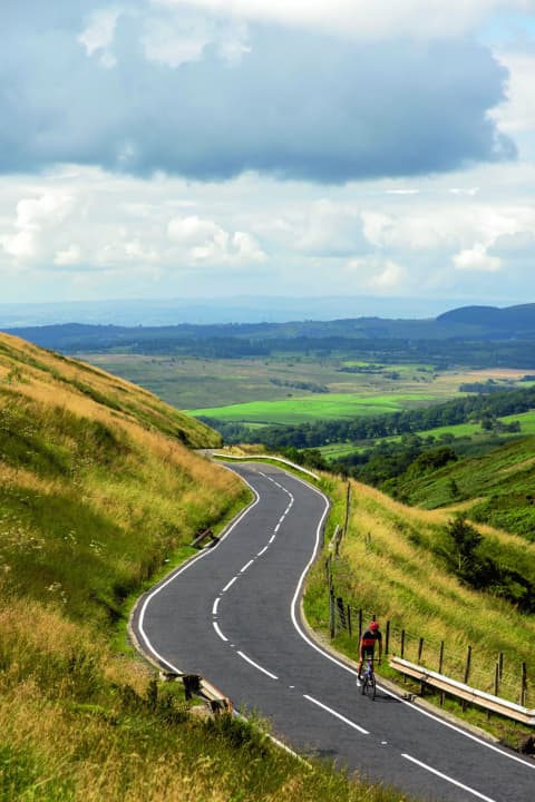 Test track: Cyclists from the region check their fitness on Crow Road above Lennoxtown.