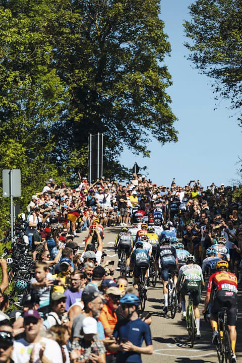 Rising spirits: The pros were impressed by the enthusiasm at the side of the track.