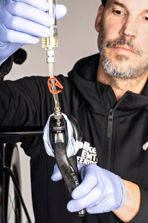 9. pressure with the brake lever