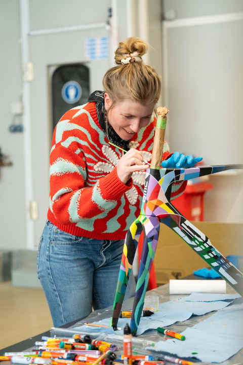 I draw on bikes bemalt den BMC Teammachine R 01 VAR0-Rahmen