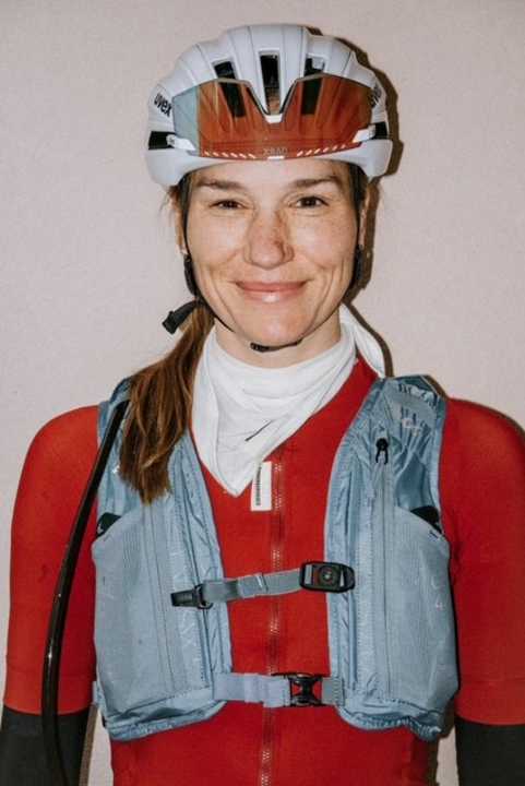 Luisa before the race