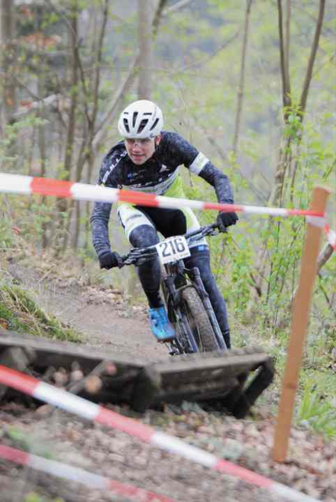   Dennis on the way to his best time in the slalom - and the defect from last year is forgotten.