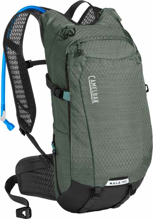 The <a href="https://www.awin1.com/cread.php?awinmid=11768&awinaffid=471469&clickref=EMTB+Camelbak+H.A.W.G.+PRO+20+Rucksack&ued=https%3A%2F%2Fwww.rosebikes.de%2Fcamelbak-mule-pro-14-rucksack-2695099" target="_blank" rel="noopener noreferrer nofollow">Camelbak M.U.L.E. Pro 14</a> * is available in green, black or light blue (women's version).