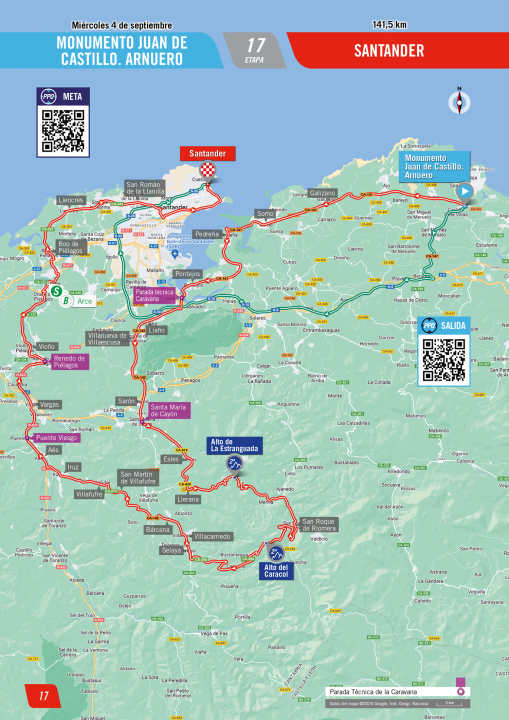 La 17e étape sur la carte