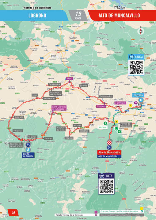 The 19th stage on the map