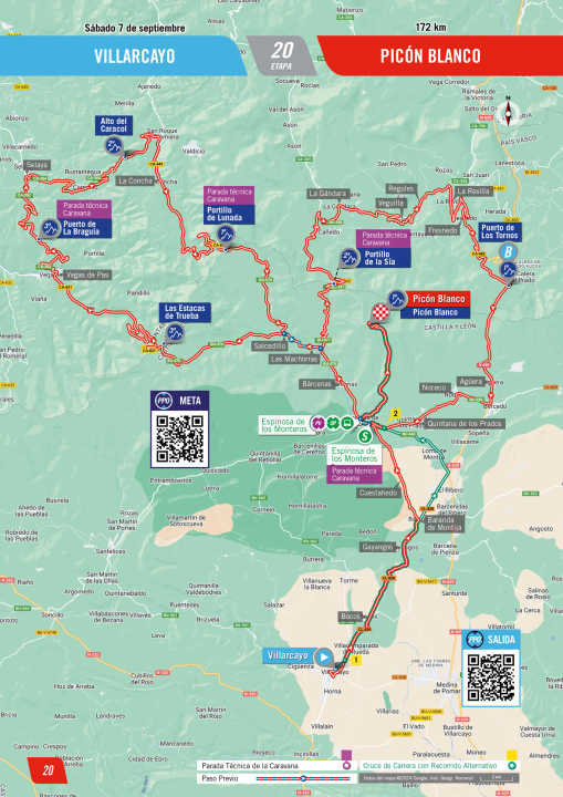 La 20e étape sur la carte