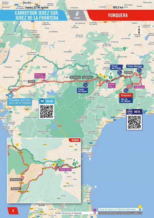 La 6e étape sur la carte