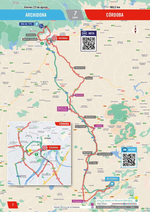La 7e étape sur la carte